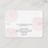 ロゴモダン付きピンクサークル付きブレスレットディスプレイ 名刺 (裏面)