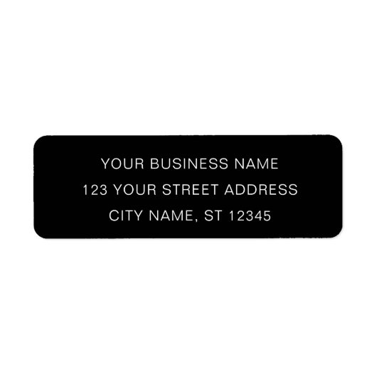 ロゴモダン付きブラックエレガントミニマリスト ラベル (正面)