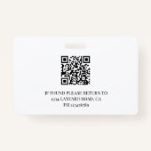 ロゴモダン付き従業員フォトIDの白いバッジ バッジ (裏面)