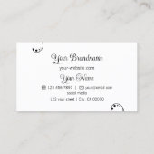 ロゴモダン付き白黒の装飾品華美 名刺 (裏面)