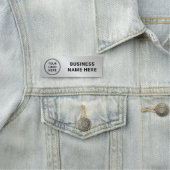 ロゴモダン会社プロフェッショナルシルバー 名札 (インサイチュ)