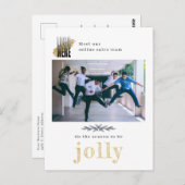 ロゴモダン会社写真クリスマスすてきはがき ポストカード (正面/裏面)