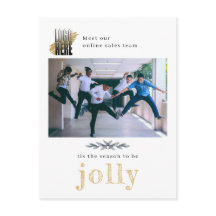 ロゴモダン会社写真クリスマスすてきはがき