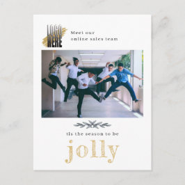 ロゴモダン会社写真クリスマスすてきはがき ポストカード
