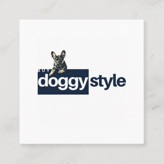 ロゴモダン写真の追加QRコードソーシャルメディア スクエア名刺 (正面)