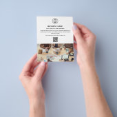 ロゴモダン写真QRプロフェッショナルホワイトビジネス チラシ (手)