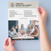 ロゴモダン写真QRマーケティング事業 チラシ (手)