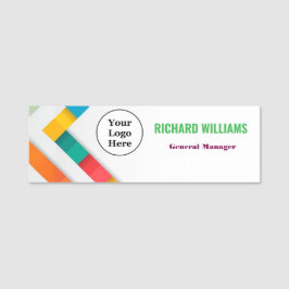 ロゴモダン従業員の磁気ピンまたは安全ピン 名札