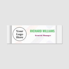 ロゴモダン従業員の磁気ピンまたは安全ピン 名札