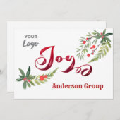 ロゴモダン書道joy botangary holiday シーズンカード (正面/裏面)