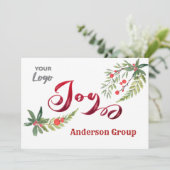 ロゴモダン書道joy botangary holiday シーズンカード (スタンド正面)