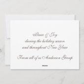 ロゴモダン書道joy botangary holiday シーズンカード (裏面)