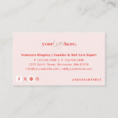 ロゴモダン爪、 ネイル美しいサロンPhoto Grid Collage 名刺 (裏面)