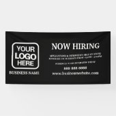 ロゴモダン白黒採用 横断幕 (横)