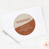 ロゴモダン製品ラベル ラウンドシール (封筒)