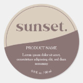 ロゴモダン製品ラベル ラウンドシール (正面)