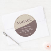 ロゴモダン製品ラベル ラウンドシール (封筒)