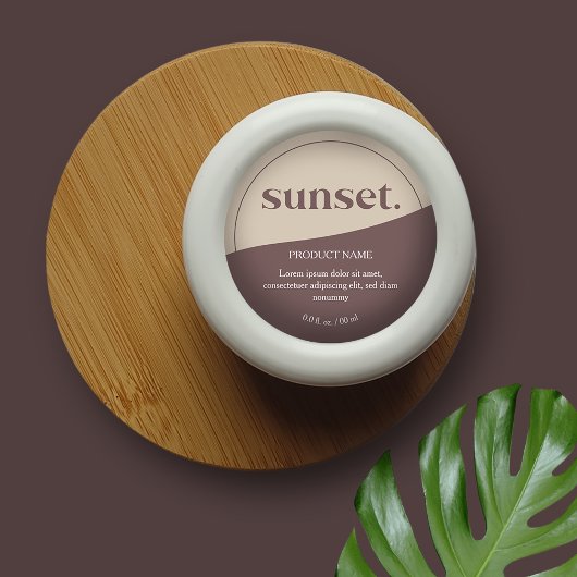 ロゴモダン製品ラベル ラウンドシール