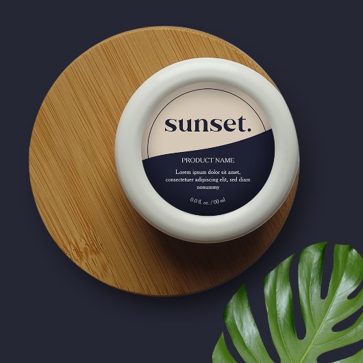 ロゴモダン製品ラベル ラウンドシール