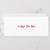 ロゴモダン赤いビジネス向けギフト券 (裏面)