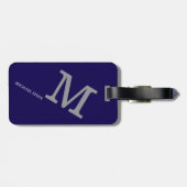 ロゴモダン。トラベルモノグラムブルー ラゲッジタグ (裏面横)