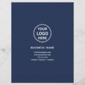 ロゴモダンPhoto Navy Blueプロフェッショナル事業 チラシ (裏面)