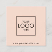 ロゴモダンQRコードトレンディーソーシャルメディア写真 スクエア名刺 (正面)