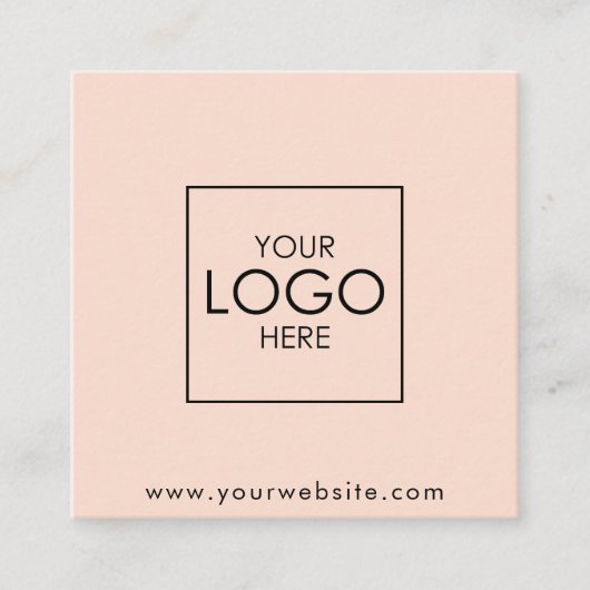 ロゴモダンQRコードトレンディーソーシャルメディア写真 スクエア名刺 (正面)