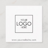 ロゴモダンQRコードトレンディーソーシャルメディア写真 スクエア名刺 (正面)