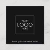 ロゴモダンQRコードトレンディーソーシャルメディア写真 スクエア名刺 (正面)