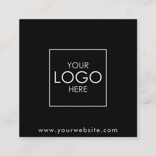 ロゴモダンQRコードトレンディーソーシャルメディア写真 スクエア名刺 (正面)