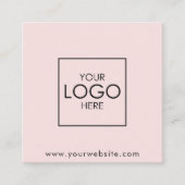 ロゴモダンQRコードトレンディーソーシャルメディア写真 スクエア名刺 (正面)