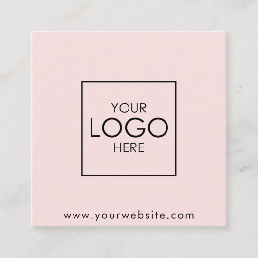 ロゴモダンQRコードトレンディーソーシャルメディア写真 スクエア名刺 (正面)