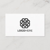 ロゴモダンQRコード平白ジェネリック 名刺 (裏面)