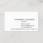 ロゴモダンQRコード赤面ピンクプロフェッショナル 名刺 (裏面)