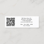 ロゴモダンQRコード スキニー名刺 (裏面)