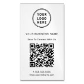 ロゴモダンQRコード マグネット名刺 (正面縦)