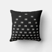 ロゴユニークのアーチパターン | 黒（編集可能） クッション (裏面)