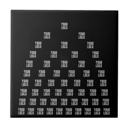 ロゴユニークのアーチパターン | 黒（編集可能） タイル