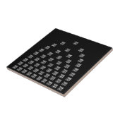 ロゴユニークのアーチパターン | 黒(編集可能) タイル (側面)