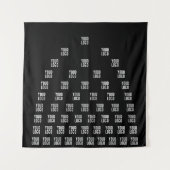 ロゴユニークのアーチパターン | 黒（編集可能） タペストリー (正面)