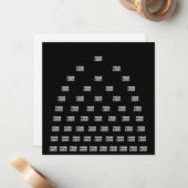 ロゴユニークのアーチパターン | 黒（編集可能） ノートカード (正面/裏面インサイチュ)