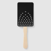 ロゴユニークのアーチパターン | 黒（編集可能） ハンドファン (裏面)