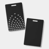 ロゴユニークのアーチパターン | 黒（編集可能） バッジ (正面＆裏面)