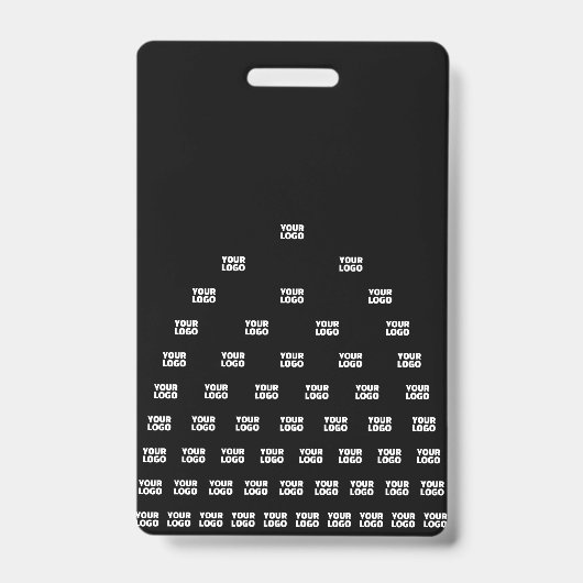 ロゴユニークのアーチパターン | 黒（編集可能） バッジ (正面)