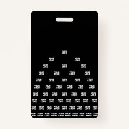 ロゴユニークのアーチパターン | 黒（編集可能） バッジ