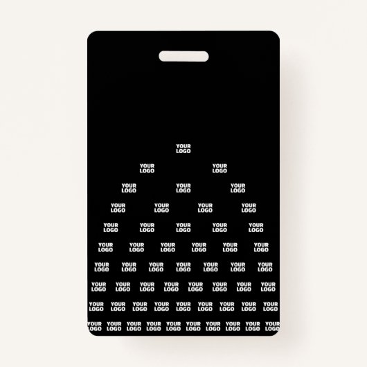 ロゴユニークのアーチパターン | 黒(編集可能) バッジ (正面)