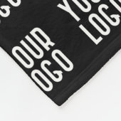 ロゴユニークのアーチパターン | 黒（編集可能） フリースブランケット (角)