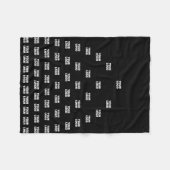 ロゴユニークのアーチパターン | 黒（編集可能） フリースブランケット (正面(横))