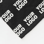 ロゴユニークのアーチパターン | 黒（編集可能） フリースブランケット (角)